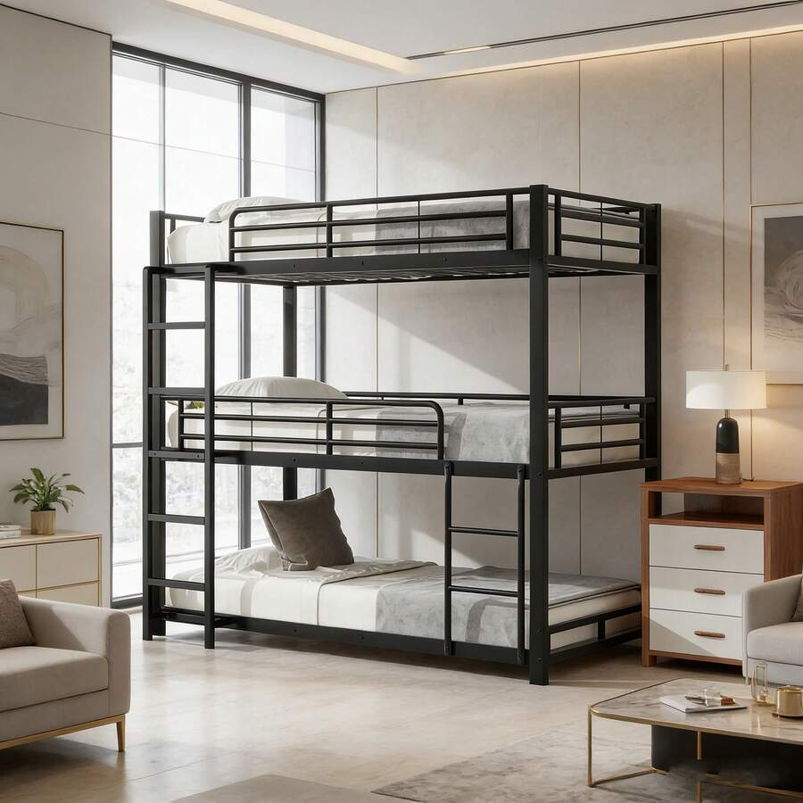 Bed Bases & Foundations - Black + Metal + 90cm*200cm-1 - View 1