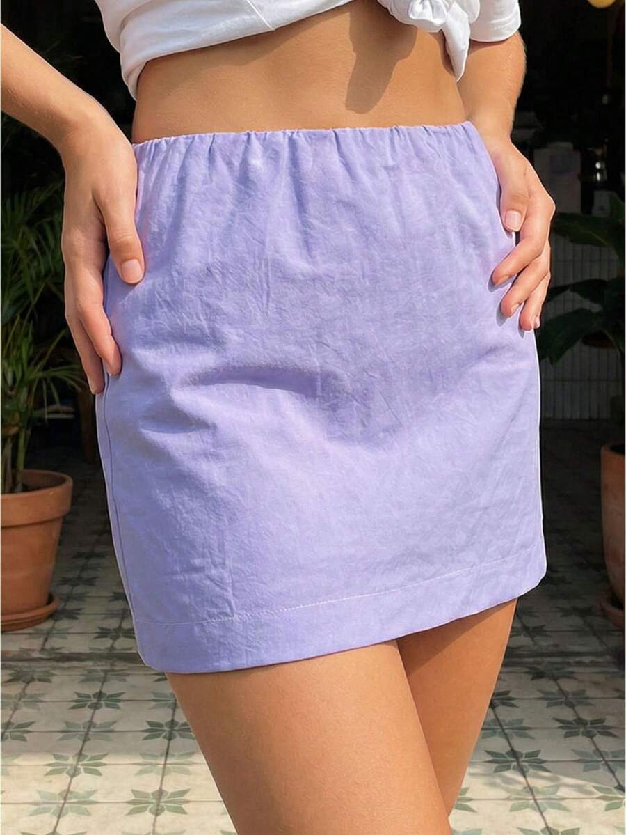 Women Skirts - 紫色 - 查看 1