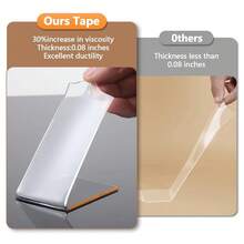 Strong Double Sided Tape Heavy Duty Widely, No Residue Clear Double Sided Mounting Tape,Two Sided Adhensive Nano Tape For Walls,Carpet,Posters,Dorm Room Essentials Teacher Must Haves - 1.97吋 x 16.4英尺 - 查看 4