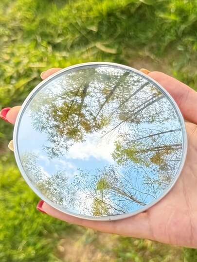 旅行摄影小工具 - 迷你凸面镜，可用于拍照和签到，广角镜头，自拍神器，旅行必备礼物，内容创作者配件，小巧设计，高品质反射效果