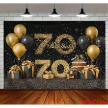 豪华70岁生日派对横幅 - 3 - 查看 3