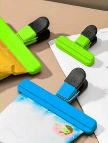 1pc T-Shaped Food Sealing Clip, Kitchen Snack & Tea Leaves Airtight Sealing, Anti-Moisture Anti-Leakage Plastic Bag Multi-Function Household Sealing Clip - Multicolor - View 6