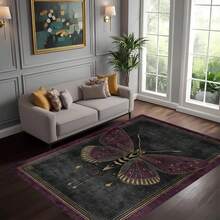 Gothic Floral Mandala Dark Area Rug, Boho Gothic Living Room Area Decor, 32*20inch /84*60inch,Perfect Choice For Gift ,Stylish And High-Quality Rugs, Perfect For  Decorations And GiftsHome Decor, The Best Choice For Gothic-Style Birthday Gifts - 彩色 - 查看 3