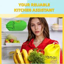 1pc Yellow Banana Freshness Preservation Bag, Fruit & Vegetable Freshness Bag, Anti-Ripening, Lightweight And Portable - Multicolor - View 4