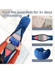 A New Refillable U-Shaped Travel Pillow, Convenient To Carry, Essential For Flights, Daily Use, Travel, Picnics, Outings, And Pool Relaxation - Multiple Colors - View 6