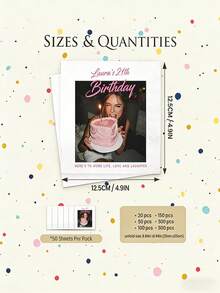 Customized Napkins, Personalized Printed Tissues In Various Fonts And Ink Colors, 3-Ply Disposable Beverage/Dessert/Cocktail Napkins Suitable For Wedding Table Decor, Perfect For Anniversary, Engagement, Birthday, Baby Shower, Christening, Christmas Decoration - Multicolor - View 9