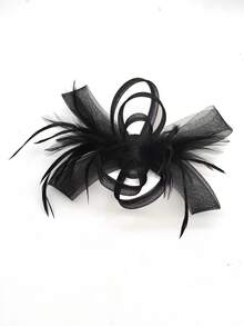 1顶女士花卉茶会帽，时尚迷人头饰发夹，肯塔基德比赛马帽，夏季沙滩装 - A - 查看 10