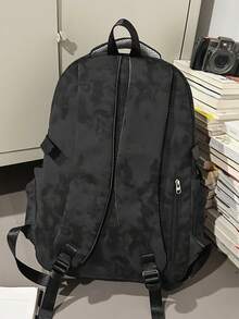多隔层字母印花尼龙背包，可装15.6英寸笔记本电脑，多口袋轻便学生书包，多功能通勤包，大容量旅行包，适合学生、中小学生、护士、教师、商务人士、旅行、通勤、购物、办公、约会、徒步、训练、工作、生日/节日礼物 - 彩色 - 查看 10