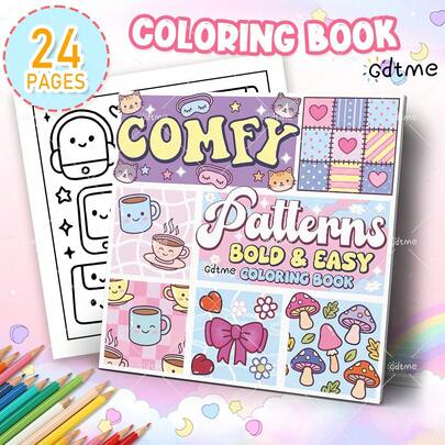 GDTME HỌA TIẾT THOẢI MÁI: Sách tô màu với họa tiết dễ thương, đơn giản dành cho người lớn và trẻ em. Sách vẽ dễ thương, món quà hoàn hảo cho Lễ Phục Sinh, Giáng Sinh, Halloween và Sinh Nhật - Tô màu cảnh vật dễ thương để thư giãn: Thích hợp cho những người bạn yêu thích tô màu và chuẩn bị cho năm học mới (Tô màu không gian ấm cúng).
