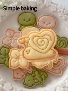 A Cute Japanese-Style Cookie Cutter, With Patterns Of Sunny Dolls, Snails And Umbrellas, And A Kitchen-Themed Cookie Mold For Family Baking. - View 6