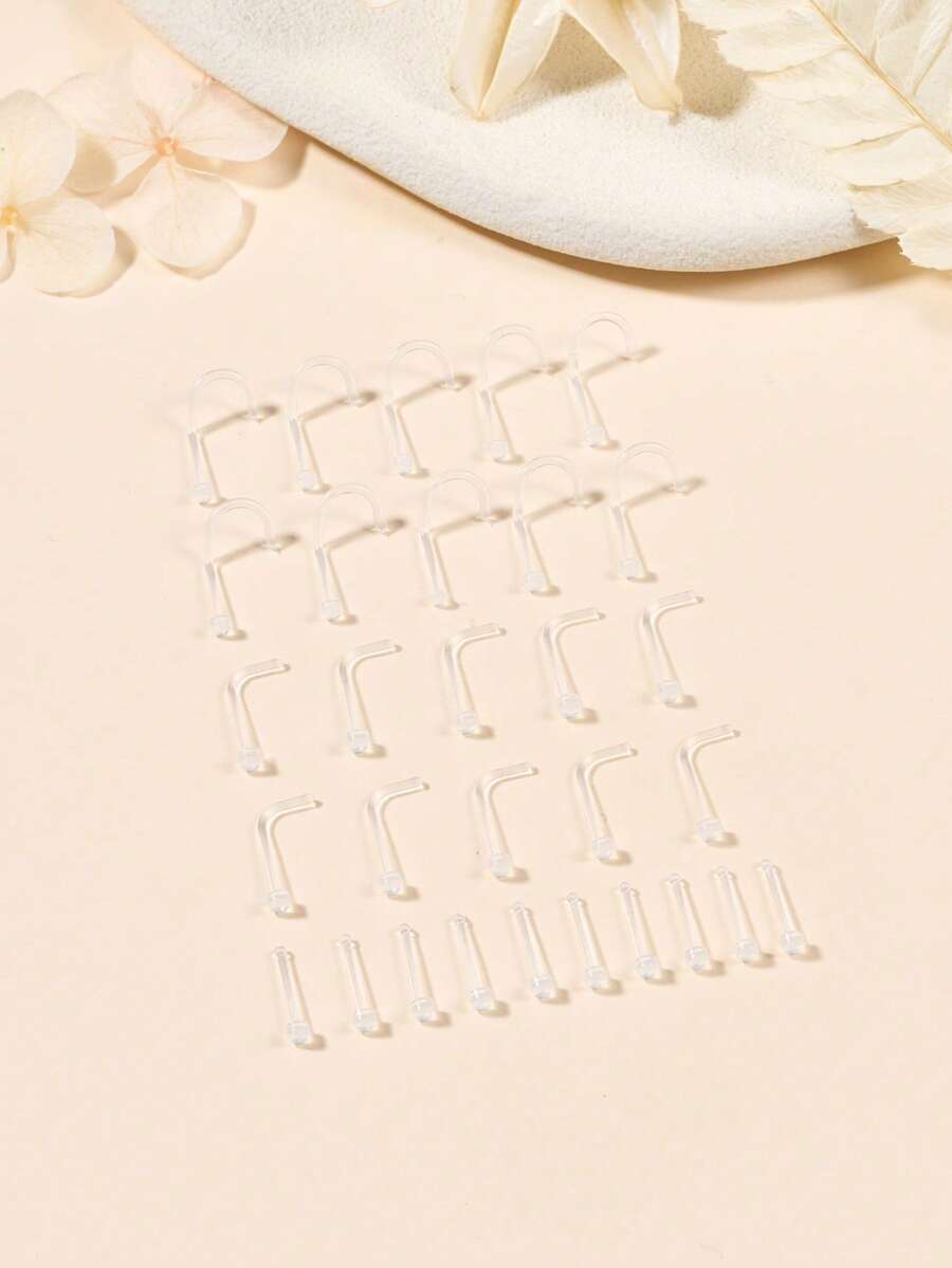 Clear Piercing Retainers For Work Bioflex Clear Nose Rings Clear Nose Studs Retainer Clear Nose Retainer Clear Nose Rings Studs Clear Nose Piercing - Clear - View 1