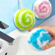 3/5pcs Soft Silicone Cleaning Balls, Creative Lint-Free Cleaning Tool For Bathroom Sink, Faucet, Household Use - Multicolor - View 1