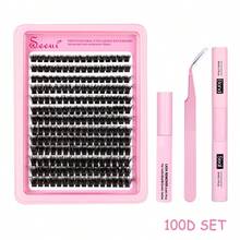 948Pcs, 240Pcs 260Pcs 208Pcs Individual Lash Clusters, 60D 80D 100D Lash Clusters Eyelash Extension Kit, 10-20mm Mix Individual Lashes Kit With Lash Bond And Seal, Remover, Lash Tweezers, Brush, 3D Thick Eyelash Extension Kit, Suitable For Daily Commuting Or Holiday Celebration For DIY Eyelash Makeup Design, Lashes,Eyelashes,Fake Lashes - 黑色 - 查看 8