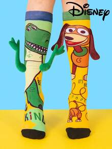 Disney 可爱3D儿童疯狂赛车米奇过膝袜，时尚儿童派对高筒袜，高品质礼物，返校季，趣味时尚小粉丝卡通3D立体袜 - 彩色 - 查看 6