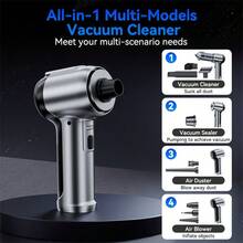 SUITU Portable Wireless Vacuum Cleaner, 18000Pa Strong Suction Car Vacuum Cleaner, Brushless Motor Handheld Vacuum Cleaner For Home, Rechargeable 4-In-1 Mini Vacuum Cleaner And Blower, Suitable For Car, Pet, Home, Computer, Etc. 11.1V 2000mAh Battery - Cordless - View 12