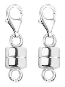 14K Gold & Silver Magnetic Clasp With Lobster Clasp, Suitable For Necklace Extension Chain And Bracelet Closure - Multicolor - View 9