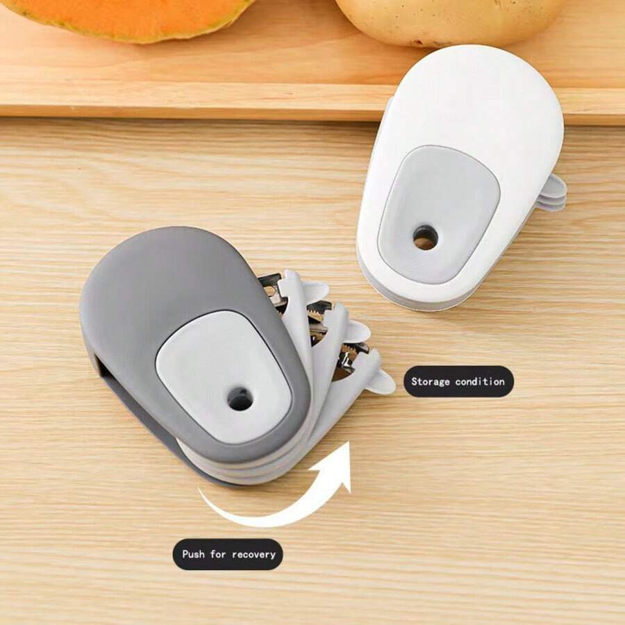 1pc Multi-Function Stainless Steel Peeler, Kitchen Fruit & Vegetable Potato Peeler - Multicolor - View 1