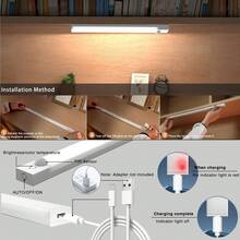 HBOWMDJIA 12pcs Motion Sensor Cabinet Lights, 3 Color Temperatures, Undercounter Closet Lighting, Dimmable Wireless Magnetic USB Rechargeable Kitchen Night Lights, Battery Powered Lights For Wardrobes Cabinets Stairs Hallway Shelves Foyer Kitchen Dresser - Đèn tủ - Xem 6