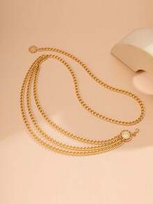 1件欧美多层夸张腰链，时尚女王肖像腰带 - A - 查看 4