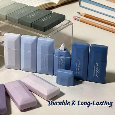 6-Piece Gradient Color Correction Tape (Total Length 36 Meters) With A Mute Design And Large Capacity For Longer Use. It Boasts A Stylish And Portable Appearance, Leaving No Traces After Correction, Featuring Smooth Application And Multiple Color Options. Suitable For Daily Homework, Exams And Other Scenarios, It Is A Practical Stationery For Students, Teachers, White-Collar Workers And Other Groups, As Well As A Common Office Essential And An Ideal Gift For The Back-To-School Season.(6m/Pcs)