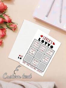 Customized Valentine's Day Scratch Card, Fun Scratch Card Gift, Personalized Surprise Text Content, Scratch To Reveal Surprise, Suitable For Couples, Anniversary, Business Gifts, Parties, Vouchers, Discount Coupons, Raffle Tickets, Creating A Positive Atmosphere With Scratch Cards - Multicolor - View 4