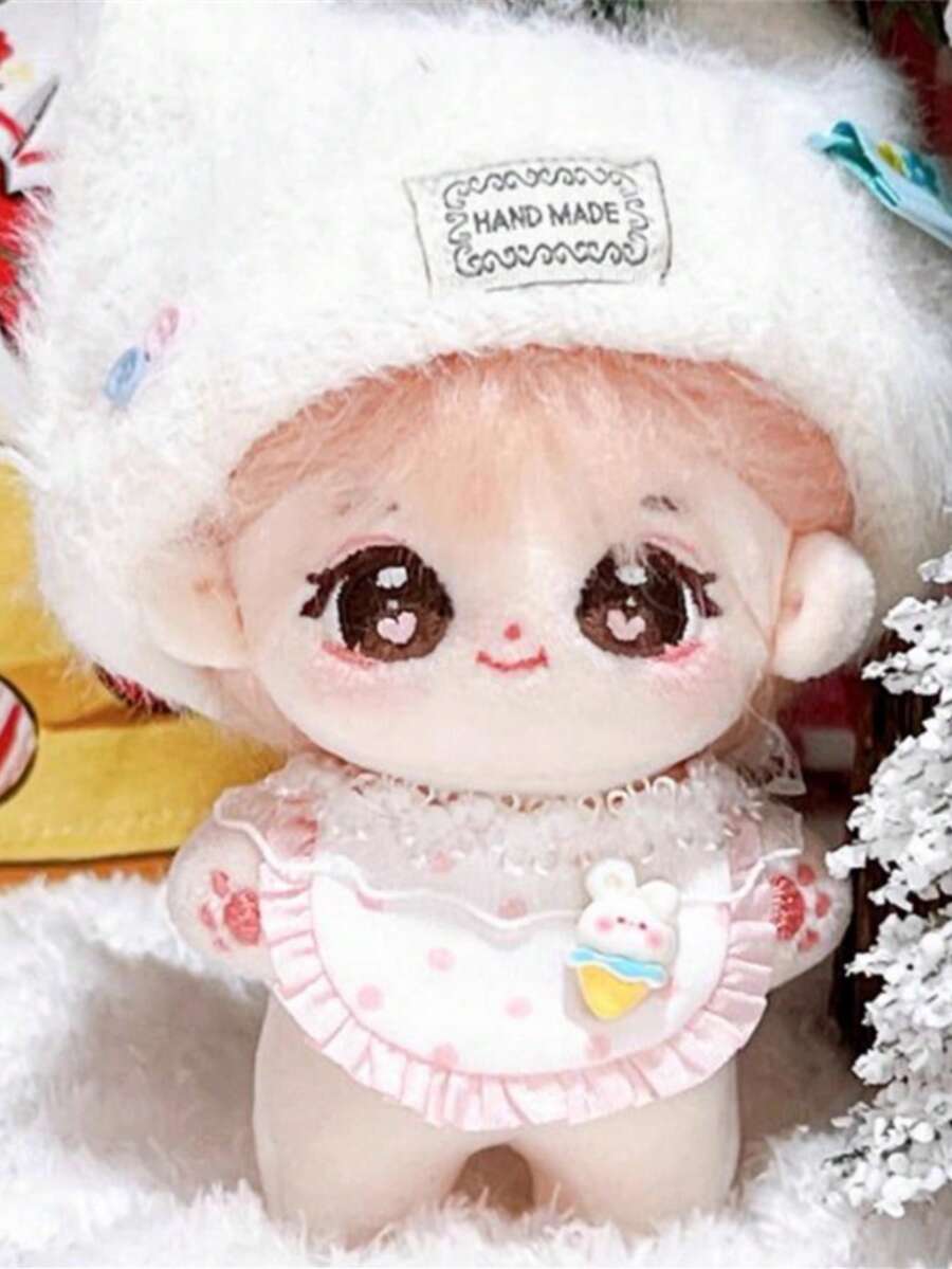 Outfit Set Including Coat, Bib And Hat For 10cm Figurine, Sold Separately From Doll - Royal Blue - View 1