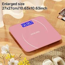 Digital Body Weight Bathroom Scale, Large Blue LCD Backlight Display, High PrecisionMeasurements, Tempered Glass - Flagship Edition - View 5