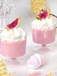 10-50pcs 2oz Or 5oz Mini Dessert Cups, Transparent Glass Cups, Mini Ice Cream Cake Dessert Cups, Mousse Cups, Party Wedding Birthday Tasting Cups - Multicolor - View 6