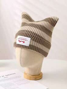 1pc Unisex Fashion Car Logo Knit Beanie Hat, Suitable For Autumn/Winter Daily Wear - A - View 7