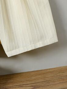 Young BoyButton-Up Short Sleeve Cardigan And Shorts 2 Pieces Casual Outfit, Summer - Apricot - View 4