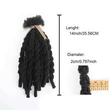 Dreadlock For Man Handmade Bold Deadlock Extension 14 Inch Black 12 Strands - Multicolor - View 6