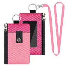 1 Portable Hanging Coin Bag, Lightweight Multi Pocket Visual ID Window, Daily Travel Card Bag And Coin Bag, Keychain Wallet - Multicolor - View 7