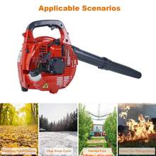 Yiwa 28CC 2-Cycle Gas Leaf Blower, 490 CFM 180 MPH Handheld Gas Powered Leaf Blower With Low Emission 1.1HP Engine For Lawn Yard Cleaning, Debris & Snow Removal - Red - View 5