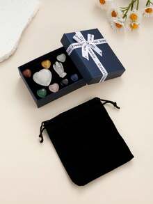 QYDCX 6/7/11pcs Healing Crystal Chakra Stone Set, Polished Chakra Stones, 7pcs Natural Amethyst, Rose Quartz, Green Phantom Quartz, Tiger Eye Stones For Spiritual Meditation - Multicolor - View 10