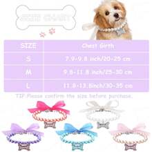 1pc Adorable Cat & Dog Faux Pearl Bone Pendant Necklace, Fashionable Jewelry - Multicolor - View 2