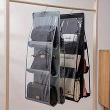 Foldable Hanging Purse Organizer & Pocket Storage Holder - Space-Saving Rack For Handbags, Wallets, Closets And Cabinets, Convenient For Storage And Organization - View 9