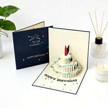 1pc Pop-Up Birthday Card, Laser Cut Happy Birthday Greeting Card With Envelope, Suitable For Mom, Wife, Sister, Boy, Girl, Friend - Multicolor - View 5