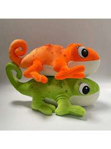 11-Inch Polyester Chameleon Plush Toy, 3 Color Options, Chameleon Stuffed Animals, Kids' Gifts, Home Decor, Cuddly Crawler For Various Occasions And Decor, Birthday Gifts, Halloween Decorations, Christmas Gifts - Multicolor - View 1