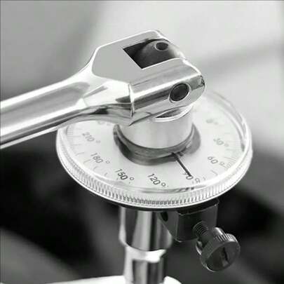 1pc New Automotive Torque Wrench With Dial Torquemeter - Hand Tool For Auto Service Equipment In Garage - Calibrated In Degrees