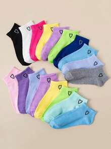 1/5/10/20 双装男士多色短袜，休闲运动踝袜，舒适轻便休闲袜，适合春、夏、秋季穿着 - 彩色 - 查看 4