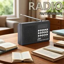 Đài phát thanh bỏ túi 1200mAh, mini di động, nhiều chế độ phát nhạc, giắc cắm tai nghe, FM/MP3/TF/USB, thời lượng pin dài, loa không dây cho cắm trại ngoài trời, họp mặt gia đình, hỗ trợ kết nối điện thoại, phát nhạc, quà tặng, thích hợp cho chạy bộ. - Xem 3