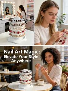 Multi-Tier 360° Rotating Nail Art Display Stand Multi-Layer Rotating Nail Art Display Rack - Professional Nail Color Sample Organizer It Is Perfect For Nail Artists And Fans To Organize And Showcase Their For Nail Stickers,Back To School - View 7