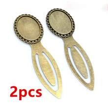 2pcs Craft Bookmark Blank Base Tray Bezel Fits 18x25mm Oval Cabochons DIY Jewelry Making Accessories Findings - Bookmark Base - View 15
