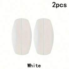4/2pcs Silicone Bra Strap Clips, Nude + White + Black, Non-Slip Shoulder Pads, Soft Invisible Bra Strap Protectors - / - View 8