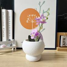 1pc Nordic Flowerpot Imitation Ceramic Cream Wind INS Light Luxury High-Grade Simple Potted Orchid Fleshy Green Plant Small Flowerpot - Flowerpot - View 7