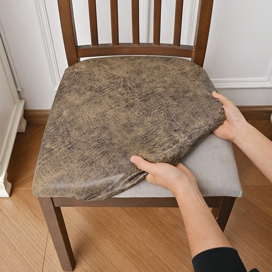 1/4/6pcs Elastic Waterproof Dining Chair Covers, Dust & Scratch Proof, Universal Chair Protector Slipcovers, Durable & Stylish Seat Covers
