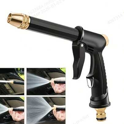 High-Pressure Car Wash Water Gun - Durable Plastic Body, Multi-Function Garden Hose Nozzle With Powerful Spray, Ideal For Vehicle Cleaning And Garden Maintenance, Garden Watering Tool Pressure Spray Gun Eyecatching Desig