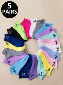 1/5/10/20 đôi tất ngắn nhiều màu dành cho nam, tất cổ chân thể thao thường ngày, tất nhẹ thoải mái cho mùa xuân, hè, thu. - Nhiều màu - Xem 12