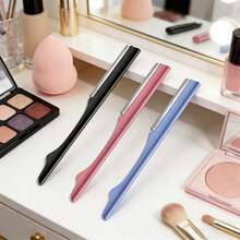 不锈钢眉毛修剪器，高品质刀片，身体脱毛工具，理想的美容工具，长柄设计方便携带 - 彩色 - 查看 4