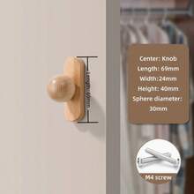 北欧木质橱柜把手 衣柜鞋架旋钮 家具把手五金件 梳妆台拉手 厨房把手 - WD044 - 查看 14